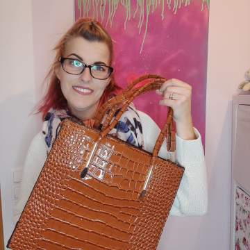 Braune Lederoptik Tasche